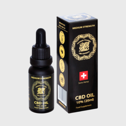 CBD Oil Drops 2000mg 20ml unflavored – Medium Strength (10% CBD)