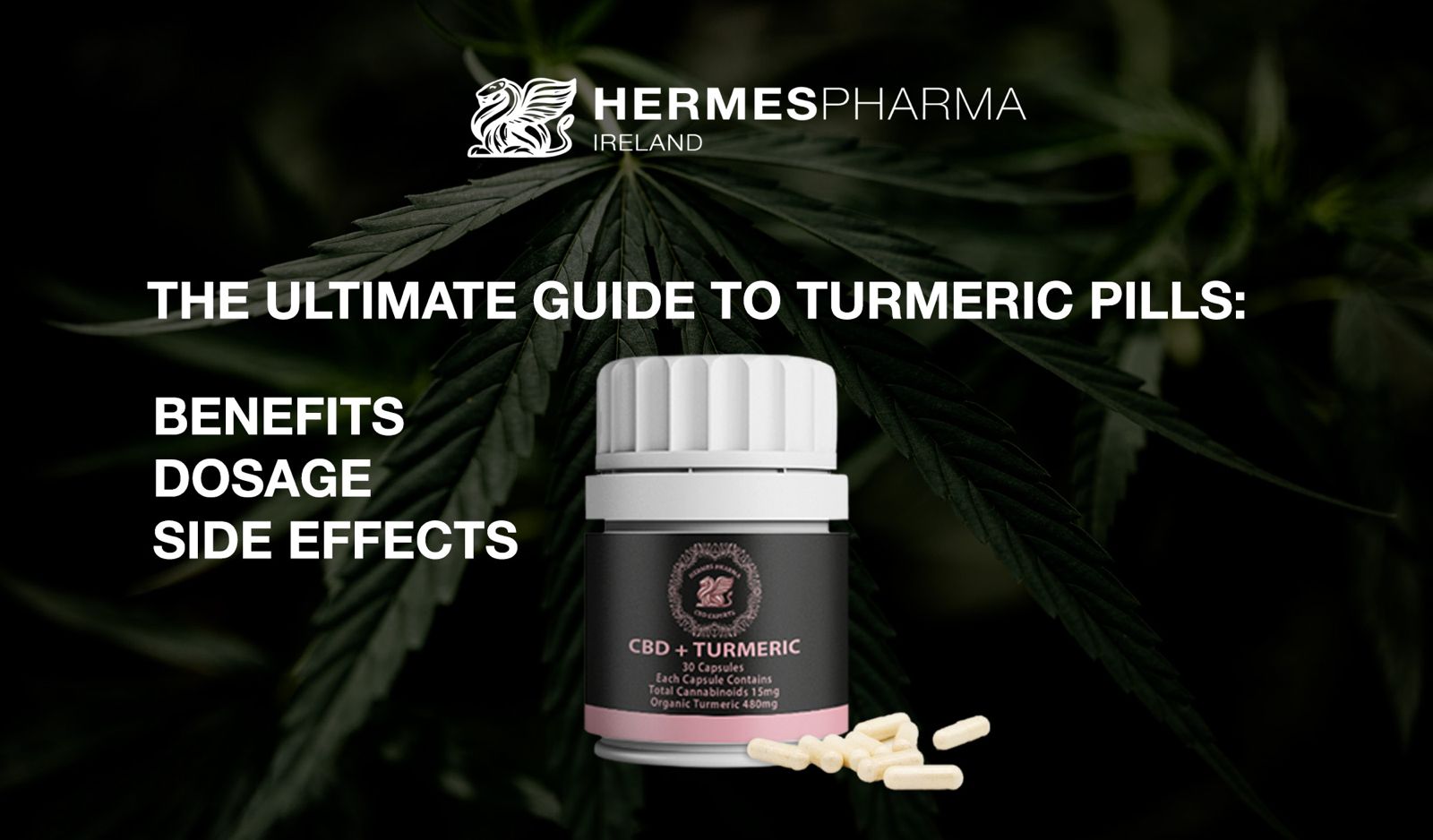 CBD turmeric Pills for holistic health by Hermes Pharma